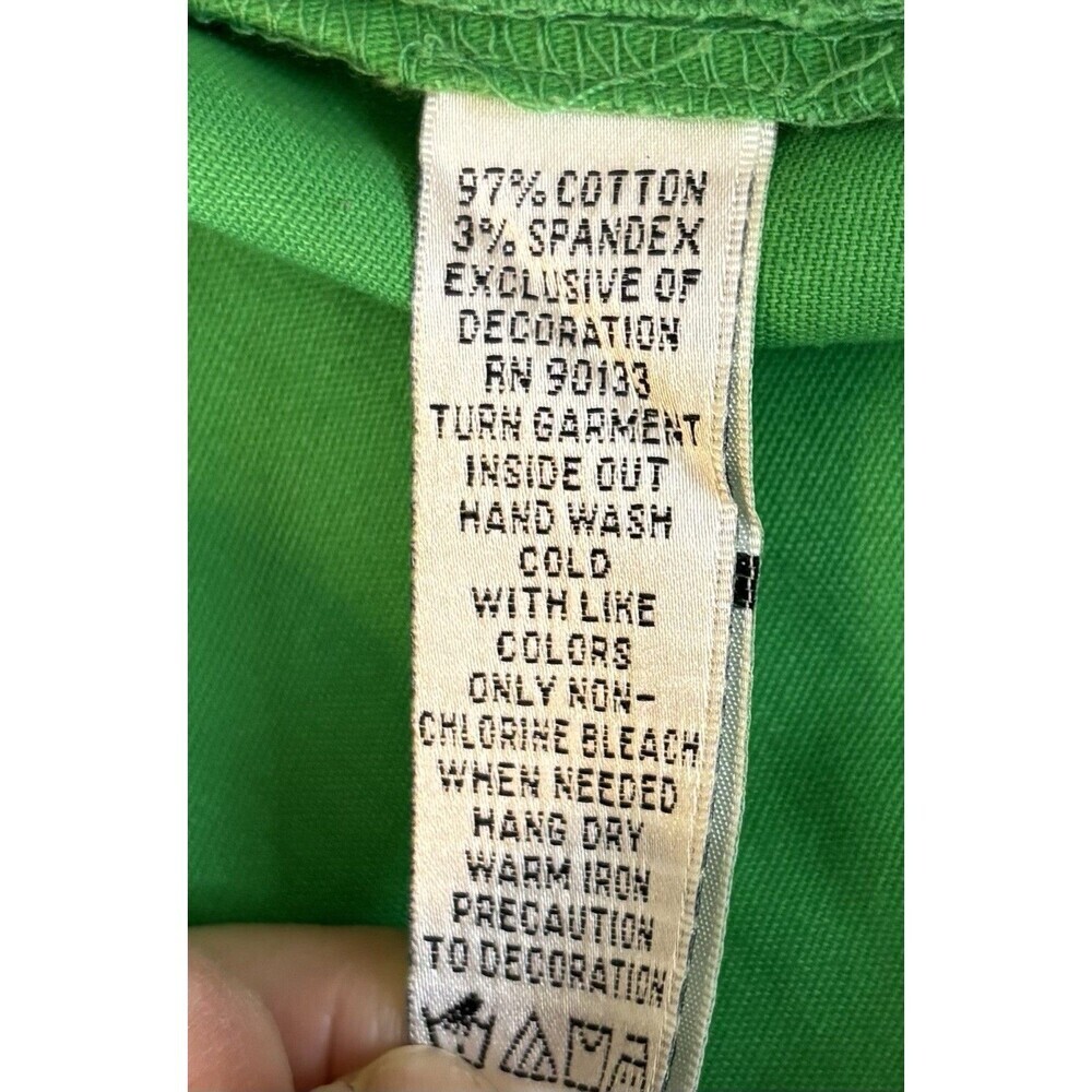 QUAKER FACTORY Green Floral Embroidered Zip Up Jacket Large Butterfly Spring NEW - Picture 13 of 16